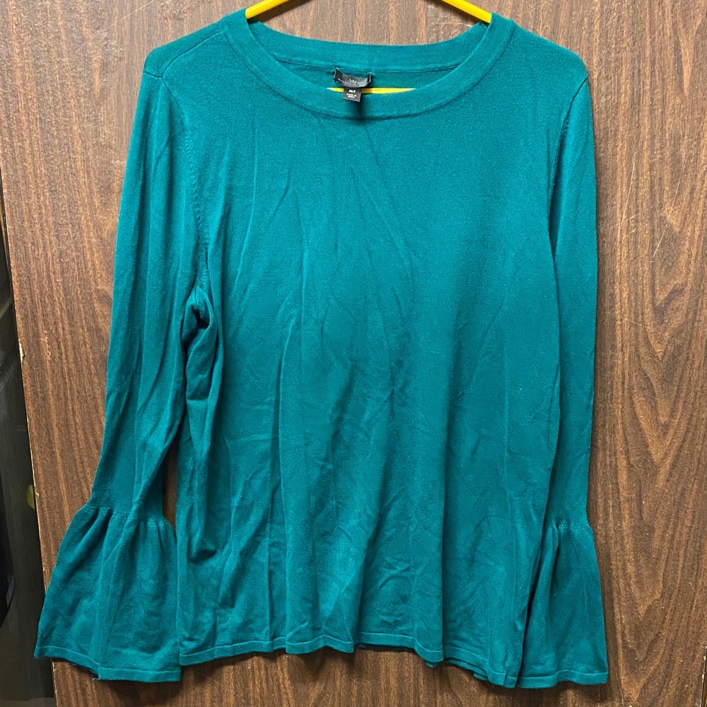 Worthington Teal Long Sleeve Top